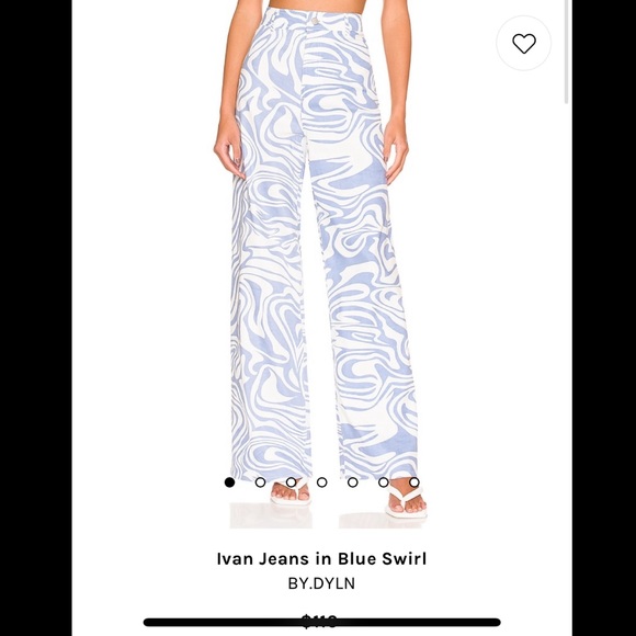 Revolve By.DYLN Ivan jeans in blue swirl - Picture 2 of 6